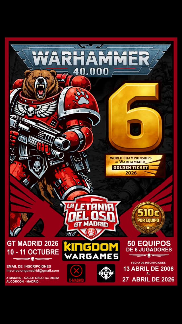 Torneo Warhammer 40K GT La Letanía del Oso